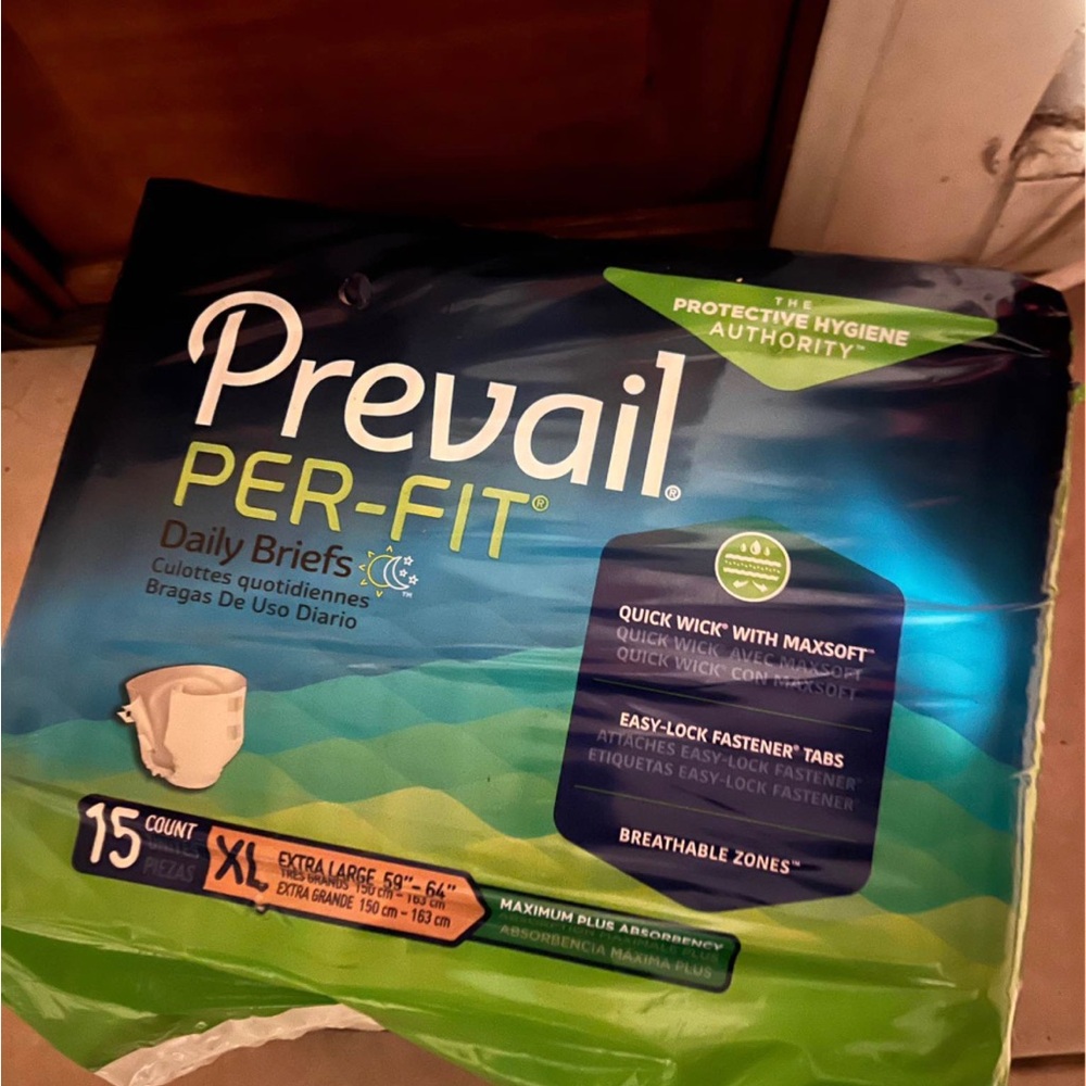 Prevail Per-Fit Daily Briefs XL in Blue and Green